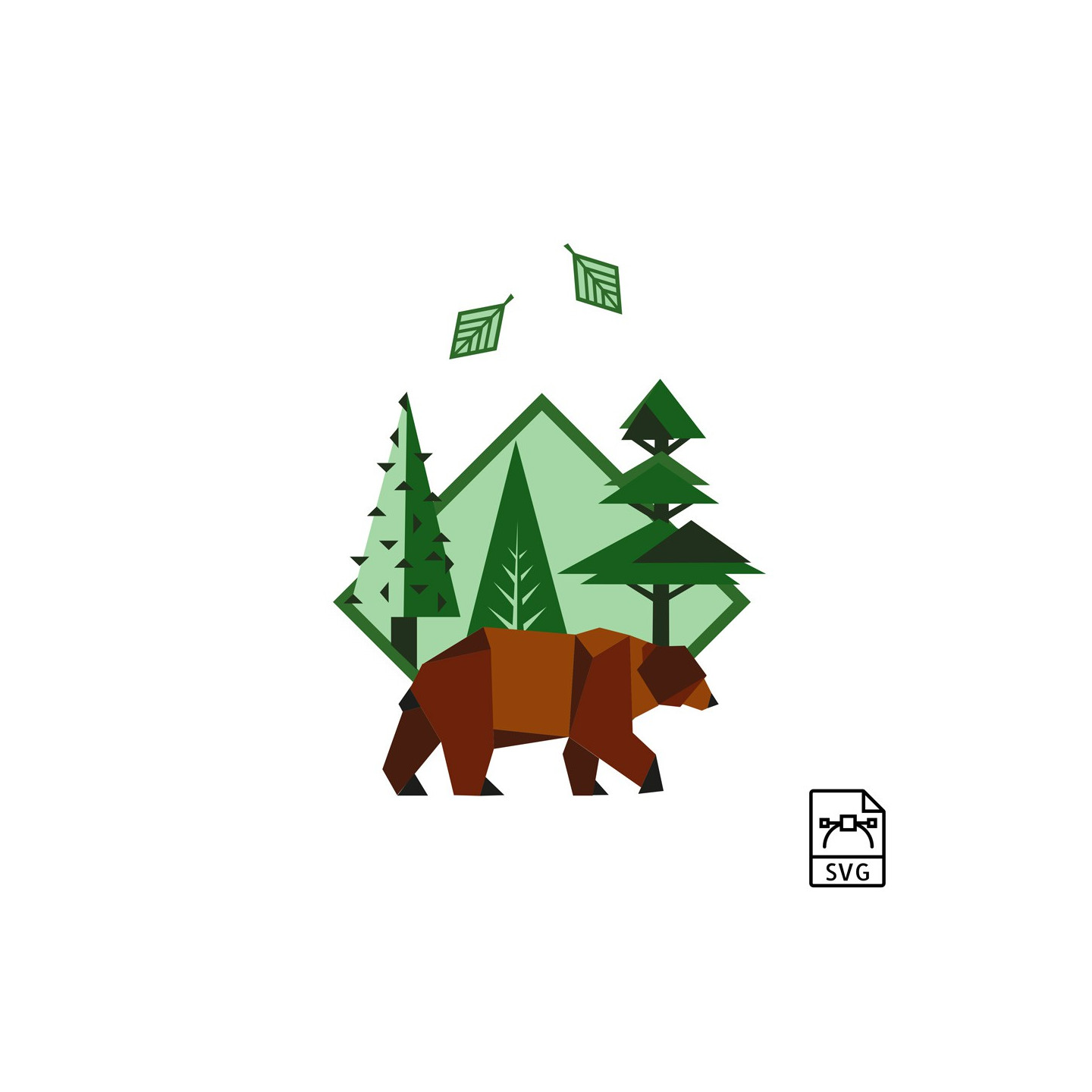 Brown bear - Vector graphics